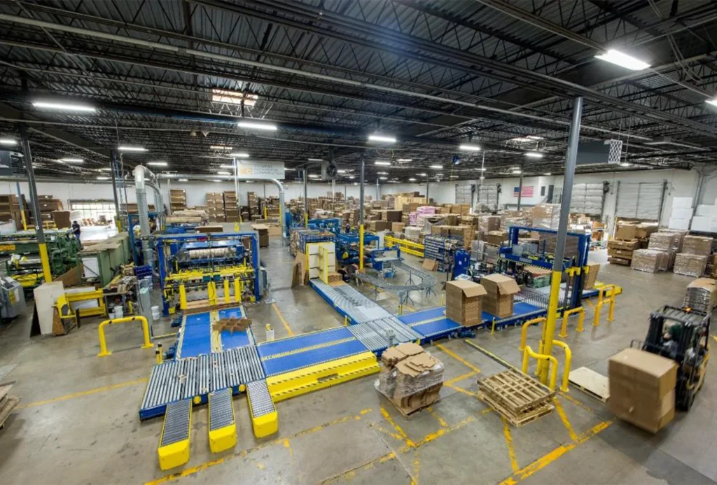 Evergreen manufacturing facility producing export-grade packaging products in the UAE